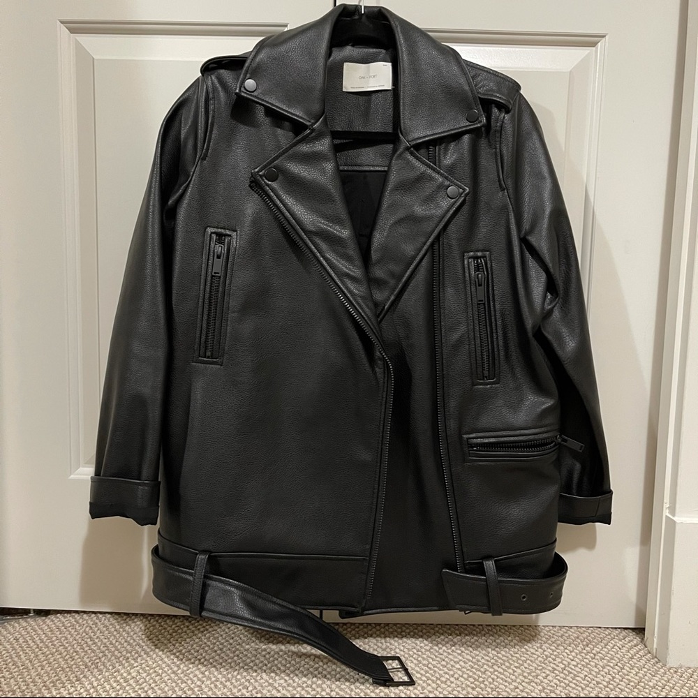 Oak + Fort Leather Jacket ✨